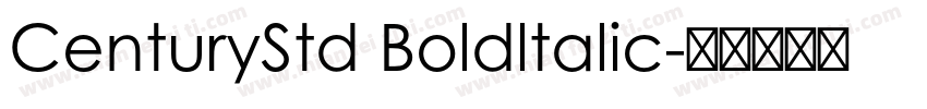 CenturyStd Boldltalic字体转换